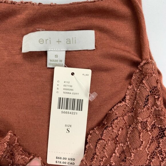 ANTHROPOLOGIE eri & ali Terracotta Crossover Tank Top size small - Picture 4 of 8